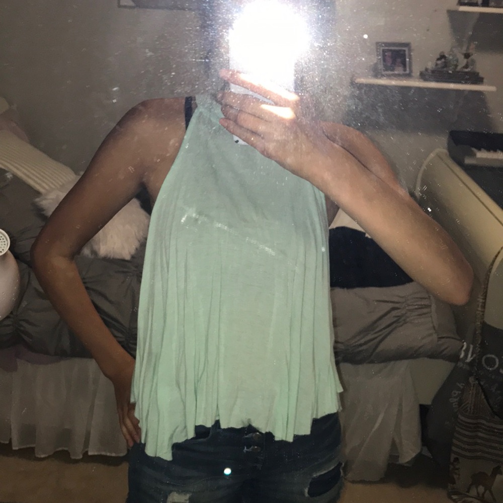 Blue Flowy tank top! WORN ONCE